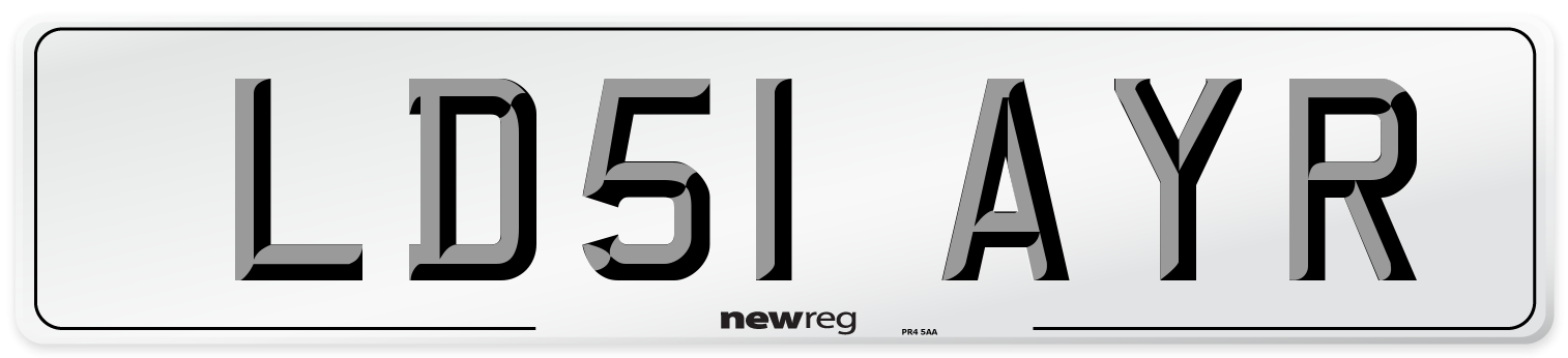 LD51 AYR Number Plate from New Reg